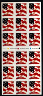 USA 2002 (2003), Scott 3637, MNH, Sheet, Booklet, Perforation 8, Flag - Neufs