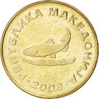 Monnaie, Macédoine, 2 Denari, 2008, SPL, Laiton, KM:3 - Nordmazedonien