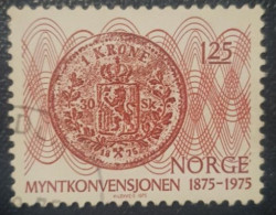 Norway 1.25Kr Used Stamp Anniversary Of The Coin And Metre Convention - Gebraucht