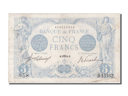 Billet, France, 5 Francs, 5 F 1912-1917 ''Bleu'', 1916, 1916-08-02, TTB - 5 F 1912-1917 ''Bleu''