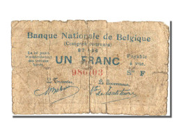 Billet, Belgique, 1 Franc, 1914, 1914-08-27, B+ - Sonstige & Ohne Zuordnung