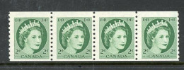 Canada MNH 1954 Wilding Portrait Coil Stamps - Neufs