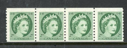 Canada MNH 1954 Wilding Portrait Coil Stamps - Ungebraucht