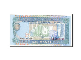 Billet, Turkmenistan, 5 Manat, 1993, KM:2, NEUF - Turkménistan