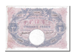 Billet, France, 50 Francs, 50 F 1889-1927 ''Bleu Et Rose'', 1914, 1914-02-16 - 50 F 1889-1927 ''Bleu Et Rose''