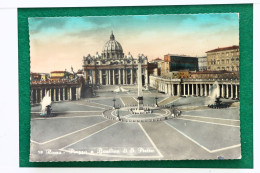 CARTOLINA POSTALE VIAGGIATA 1955 ROMA (ROMA), LAZIO, ITALIA: PIAZZA E BASILICA DI SAN PIETRO 0122 POSTCARD - San Pietro