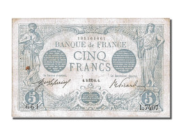 Billet, France, 5 Francs, 5 F 1912-1917 ''Bleu'', 1915, 1915-08-24, TTB+ - 5 F 1912-1917 ''Bleu''