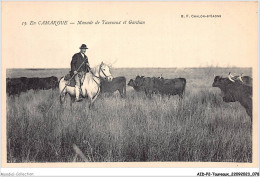 AIDP2-TAUREAUX-0113 - En Camargue - Manade De Taureaux Et Gardian  - Bull