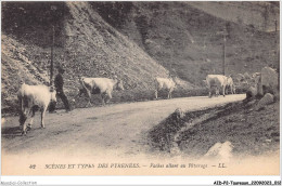 AIDP2-TAUREAUX-0080 - Scènes Et Types Des Pyrénées - Vaches Allant Au Pâturage  - Toros