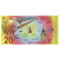 Billet, Italie, Billet Touristique, 2016, 20 SENZA, NEUF - [ 8] Ficticios & Especimenes