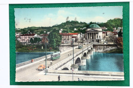 CARTOLINA POSTALE VIAGGIATA 1955 TORINO (TORINO), PIEMONTE, ITALIA: PONTE VITTORIO EMANUELE E GRAN MADRE 0123 POSTCARD - Fiume Po