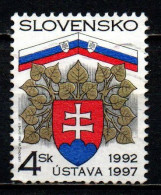 SLOVACCHIA - 1997 - 5° ANNIVERSARIO DELLA COSTITUZIONE SLOVACCA - USATO - Gebruikt
