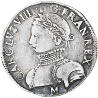 France, Charles IX, 1/2 Teston, 1566, Toulouse, TTB, Argent, Gadoury:419 - 1560-1574 Carlo IX