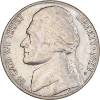 Monnaie, États-Unis, Jefferson Nickel, 5 Cents, 1983, U.S. Mint, Philadelphie - 1938-…: Jefferson