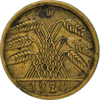 Monnaie, Allemagne, République De Weimar, 5 Rentenpfennig, 1924, Munich, TTB+ - 5 Renten- & 5 Reichspfennig