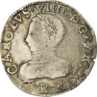 Monnaie, France, Charles IX, Teston, 1563, Bordeaux, TB+, Argent, Sombart:4602 - 1560-1574 Karl IX.