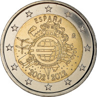 Espagne, 2 Euro, 10 Years Euro, 2012, Madrid, SPL, Bi-Metallic, KM:1252 - Spanien