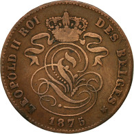 Monnaie, Belgique, Leopold II, 2 Centimes, 1875, TB+, Cuivre, KM:35.1 - 2 Centimes