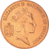 Monnaie, Guernesey, Elizabeth II, 2 Pence, 1990, SPL, Bronze, KM:41 - Guernesey