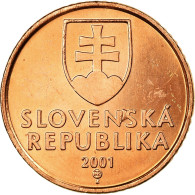 Monnaie, Slovaquie, 50 Halierov, 2001, SUP, Copper Plated Steel, KM:35 - Slovakia