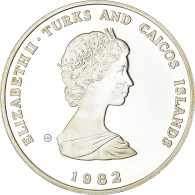 Monnaie, Îles Turks Et Caïques, Elizabeth II, 10 Crowns, 1982, Year Of Child - Turks & Caicos (Inseln)