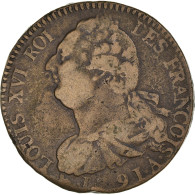 Monnaie, France, Louis XVI, 2 Sols François, 2 Sols, 1791, Paris, TTB, Bronze - Andere & Zonder Classificatie