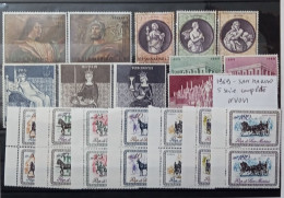 1969 San Marino, 5 Serie Complete Di Cui "carrozze" In Coppia-NUOVI MNH ** - Neufs