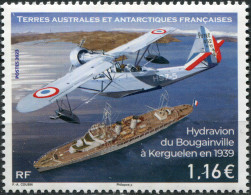 TAAF - 2023 - STAMP MNH ** - Floating Aircraft And Ship Bougainville - Neufs