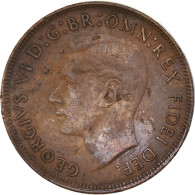 Monnaie, Australie, George VI, Penny, 1952, TB, Bronze, KM:43 - Penny