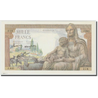 France, 1000 Francs, Déesse Déméter, 1942, 1942-06-20, SPL+, Fayette:40.3 - 1 000 F 1942-1943 ''Déesse Déméter''