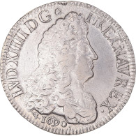 Monnaie, France, Louis XIV, Ecu Aux 8 L, 1690, Lyon, Réformé, TTB, Argent - 1643-1715 Lodewijk XIV De Zonnekoning