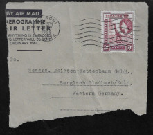 British East Africa (Kenya, Uganda And Tanganyika). Stamp Sc. 110 On Fragment Of Air Mail Aerogramme (Air Letter) - Britisch-Ostafrika