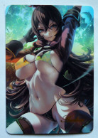 CARTE SEXY GIRL WAIFU BEAUTY MANGA ANIME HOLO BRILLANTE Genshin Impact Amber - Altri & Non Classificati