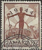 JAMAICA 1945 New Constitution - 2s. Labour And Learning FU - Jamaïque (...-1961)