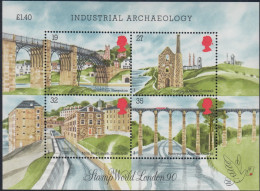 GRAN BRETAÑA ARQUITECTURA 1989 BF 5 MNH - Blocks & Kleinbögen