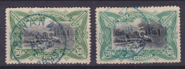 Belgian Congo 1894-1900 Mi. 17a & B, 50c. Deluxe BANANA & MATADI (BLUE) Cancels !! (2 Scans) - Gebraucht