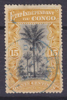 Belgian Congo 1896 Mi. 22, 15c. Ölpalme Deluxe (Purple) BANANA Cancel !! (2 Scans) - Oblitérés
