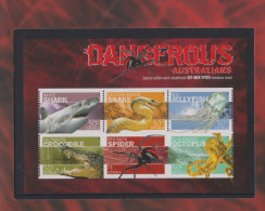 Australia 2006 Dangerous Australians Semi-imperforated Red-Back Spider Miniature Sheet,MNH, - Mint Stamps