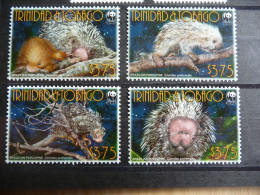 (8) Trinidad And Tobago WWF Brazilian Porcupine 4v 2008 MNH - Trinité & Tobago (1962-...)