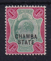 India - Chamba: 1903/05   Edward 'Chamba State' OVPT   SG40    1R      MH - Chamba