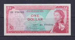 EAST CARIBBEAN CURRENCY AUTHORITY - 1965 1 Dollar AUNC/XF Banknote - East Carribeans