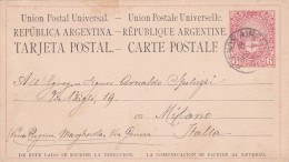 From Argentina To Italy - 1885 - Briefe U. Dokumente