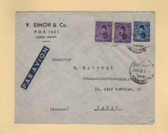 Egypte - Le Caire Par Avion Destination France - 1946 - Briefe U. Dokumente