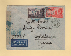 Egypte - Le Caire Par Avion Destination Italie - Censure - Lettres & Documents