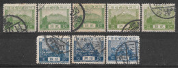 1926-1932 JAPAN Set Of 8 Used Stamps (Michel # 177I,177II,179) CV €2.60 - Used Stamps