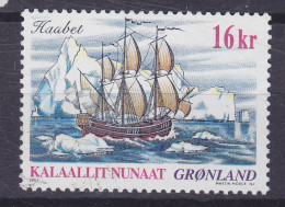 Greenland 2002 Mi. 384, 16 Kr. Grönländische Schifffahrt (I) Kreier 'Haabet' Schiff Von Hans Egede Missionary - Oblitérés