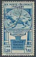 1933 EMISSIONI GENERALI USATO CINQUANTENARIO ERITREO 1,25 LIRE - RA2-3 - Amtliche Ausgaben