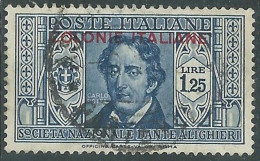 1932 EMISSIONI GENERALI USATO DANTE 1,25 LIRE - RA2 - General Issues