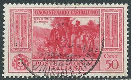 1932 EMISSIONI GENERALI USATO GARIBALDI 50 CENT - RA2-2 - General Issues