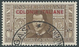 1932 EMISSIONI GENERALI USATO DANTE 15 CENT - RA3-9 - Amtliche Ausgaben